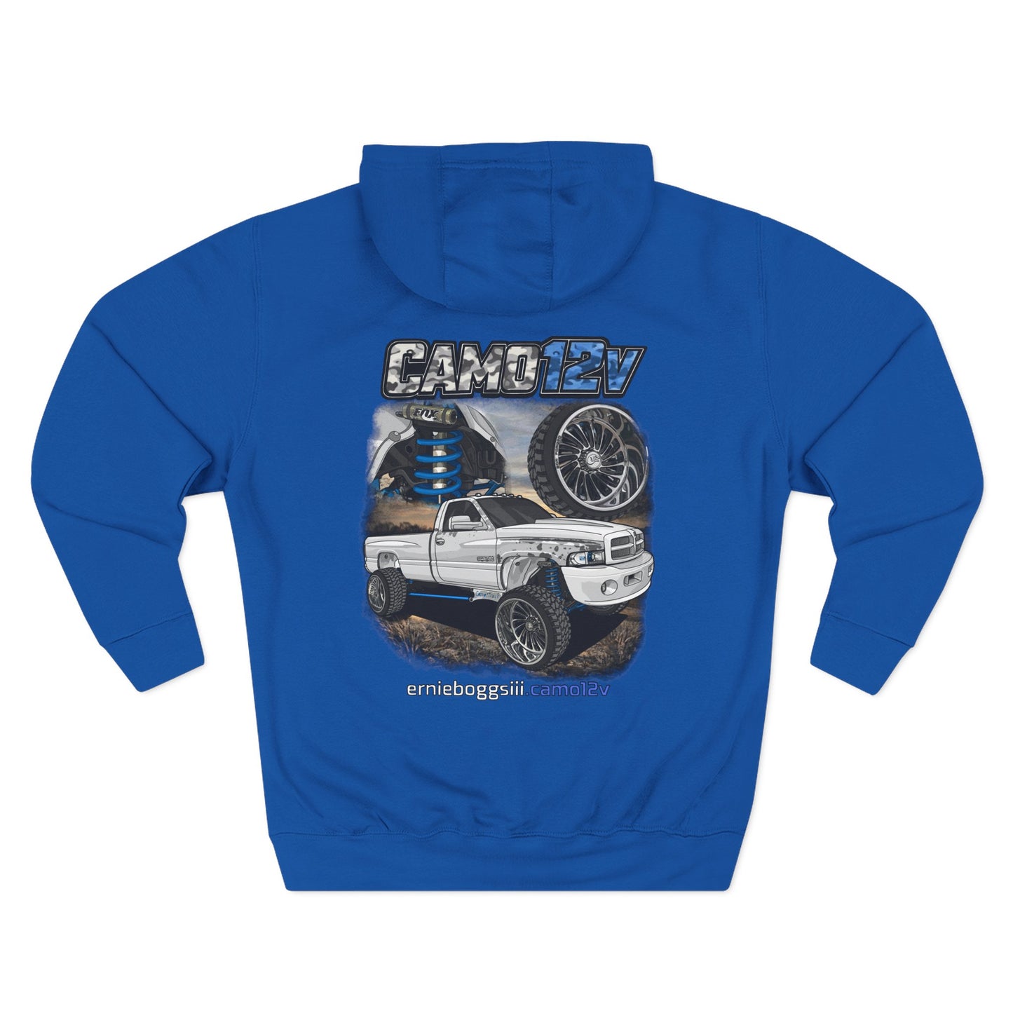 Truck Graphic Hoodie — CAMO12V Lifted Pickup Design