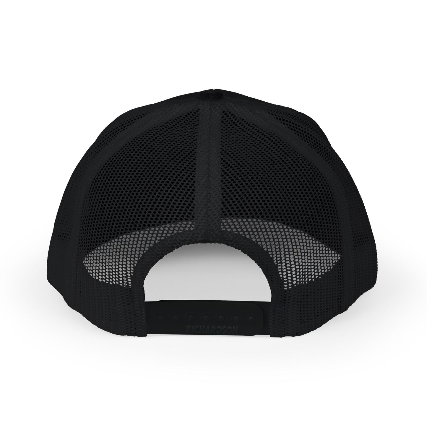 Embroidered Trucker Cap — Nautical Ammonite Skull Design