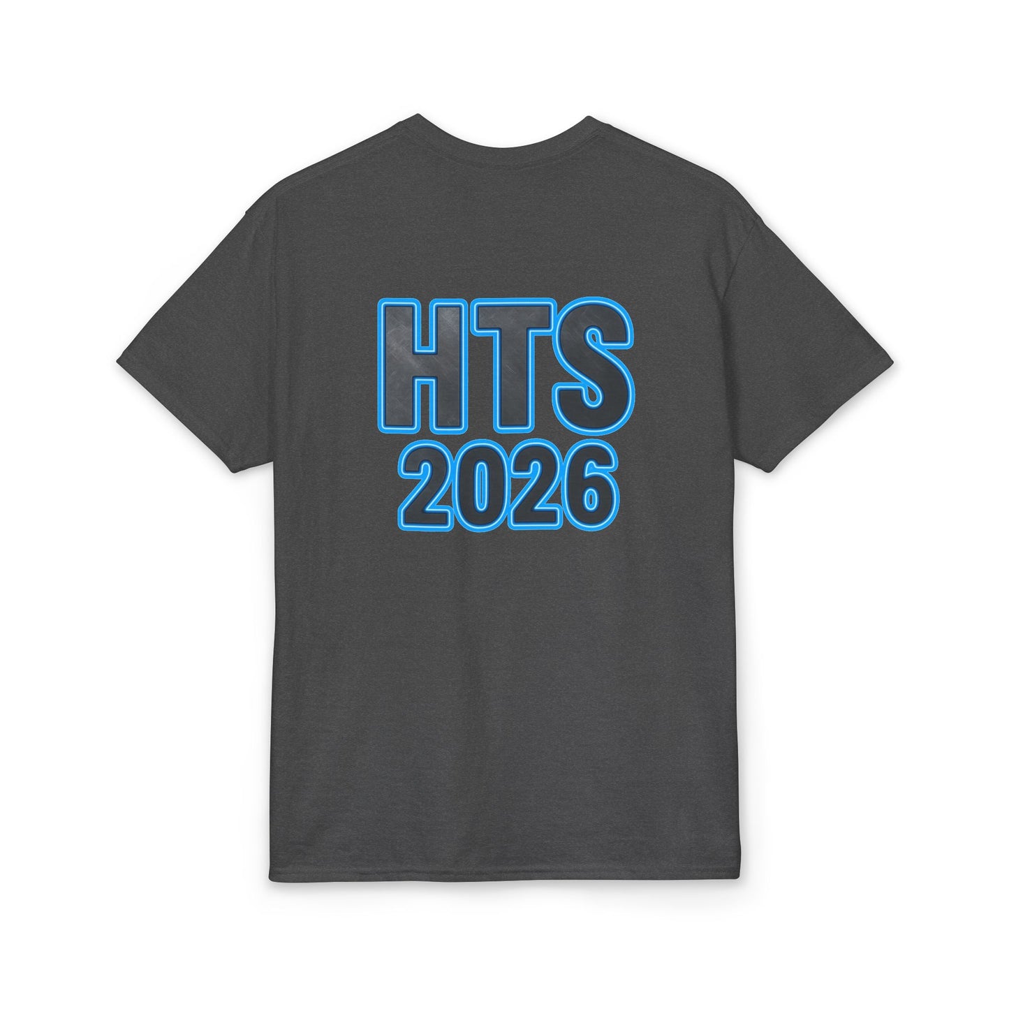 HTS 2026 Graphic T-Shirt — Retro Blue Logo Tee