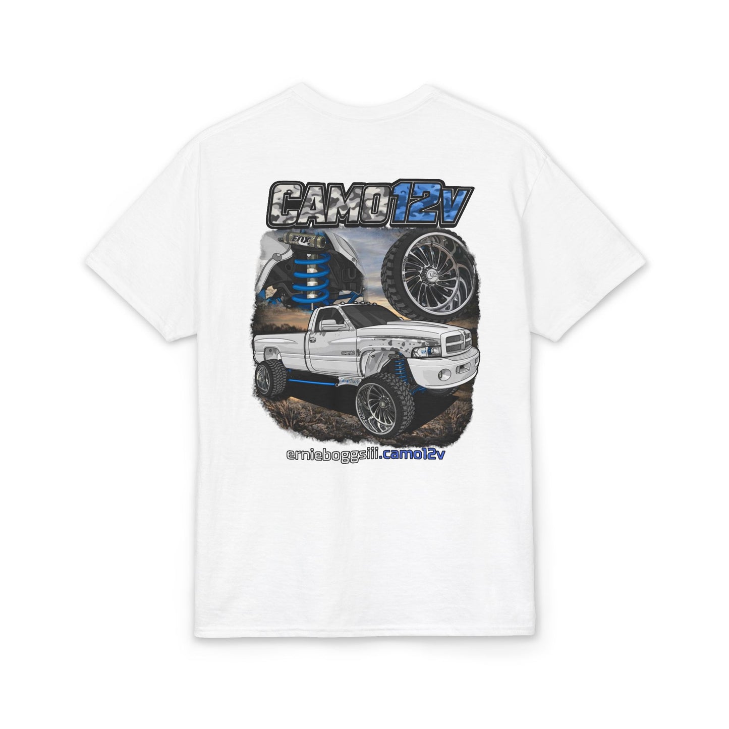 T-Shirt — Camo EV Lifted Truck Graphic Tee