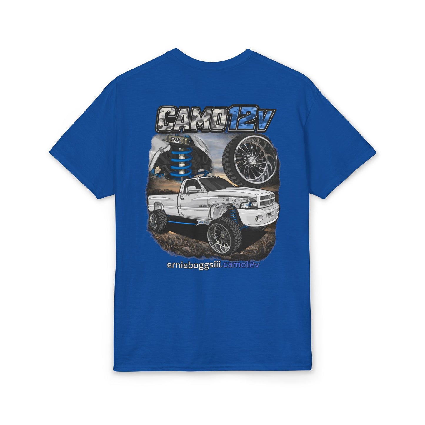 T-Shirt — Camo EV Lifted Truck Graphic Tee