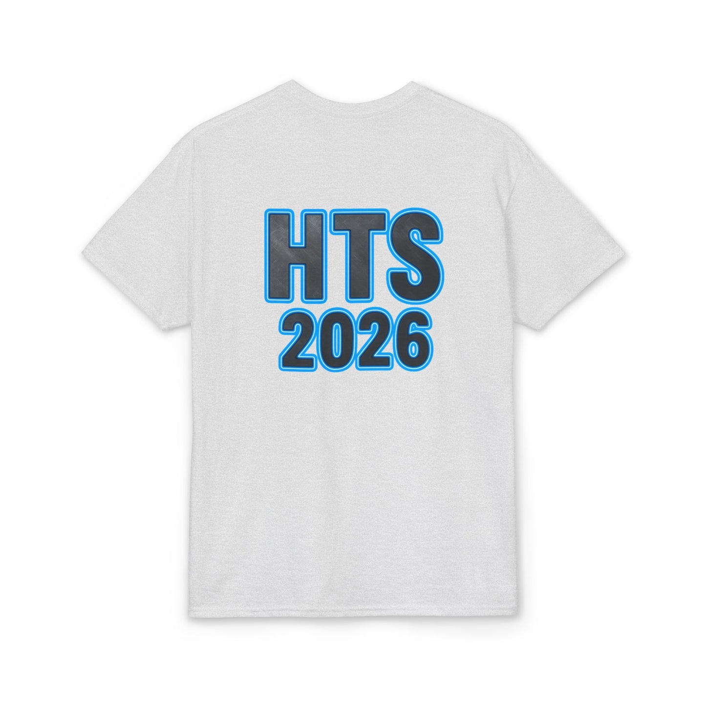 HTS 2026 Graphic T-Shirt — Retro Blue Logo Tee