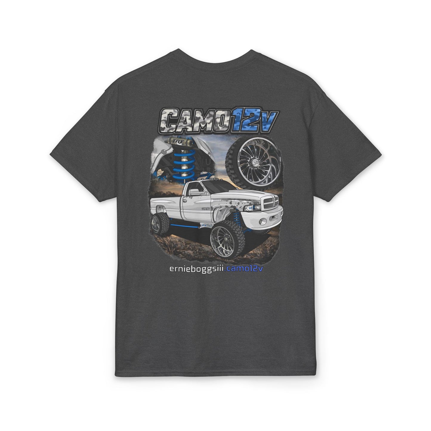 T-Shirt — Camo EV Lifted Truck Graphic Tee