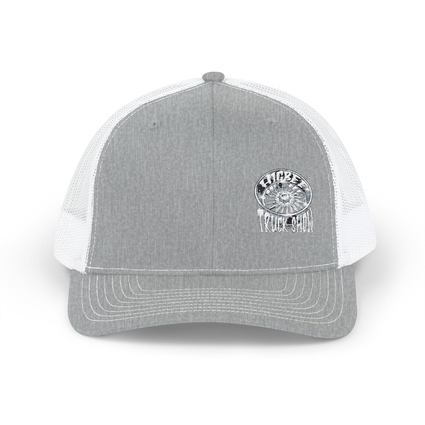 Embroidered Trucker Cap — Nautical Ammonite Skull Design