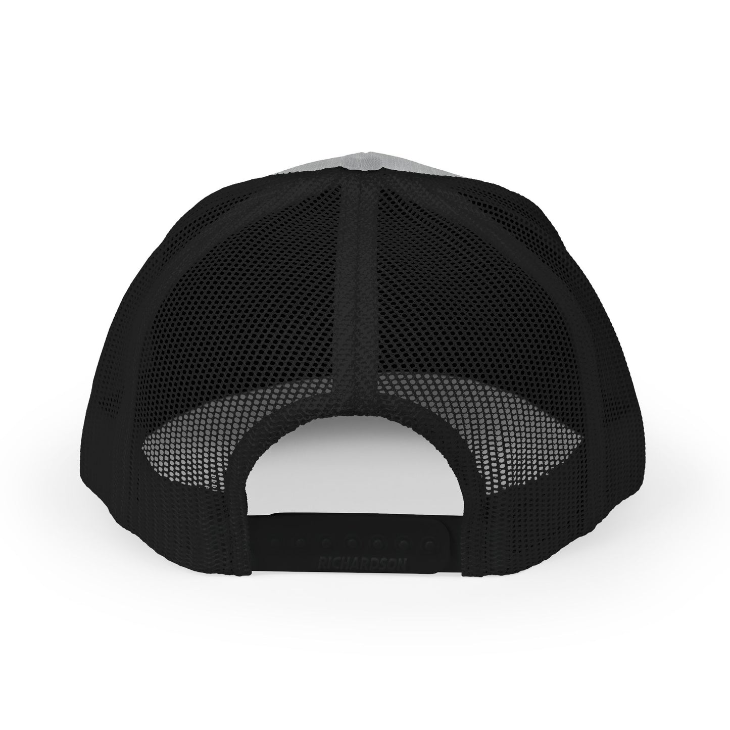 Embroidered Trucker Cap — Nautical Ammonite Skull Design